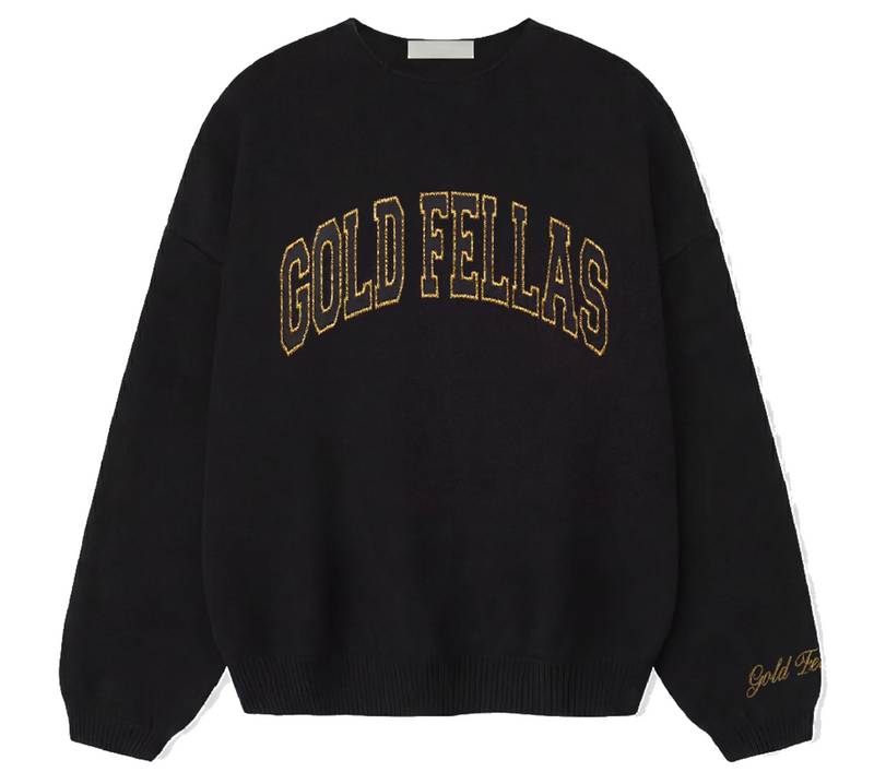 GOLD FELLAS BLACK PATCH HOODIE