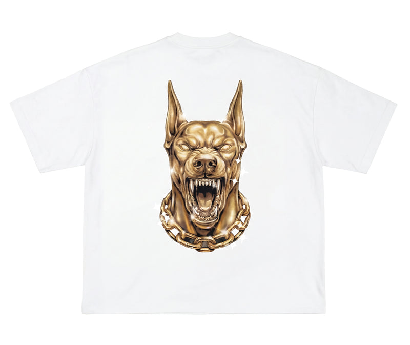 GOLDFELLAS DOBERMANN WHITE TEE