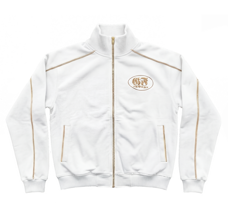 GOLD FELLAS WHITE ZIP TRACKSUIT