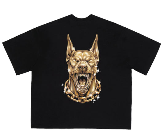 GOLD FELLAS DOBERMANN BLACK TEE