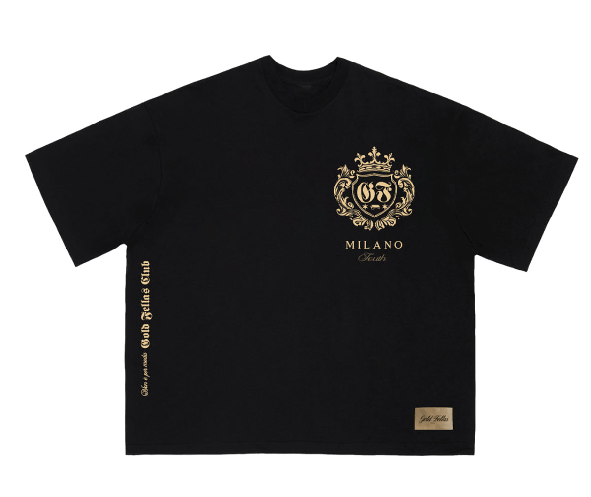 GOLD FELLAS DOBERMANN BLACK TEE