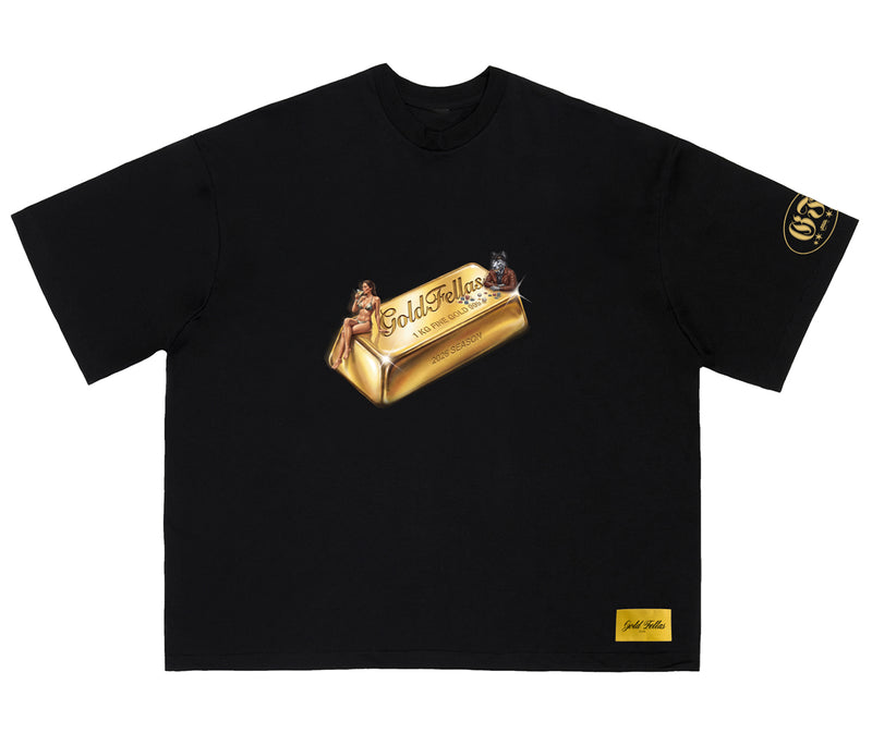 GOLD FELLAS LINGOTTO BLACK TEE
