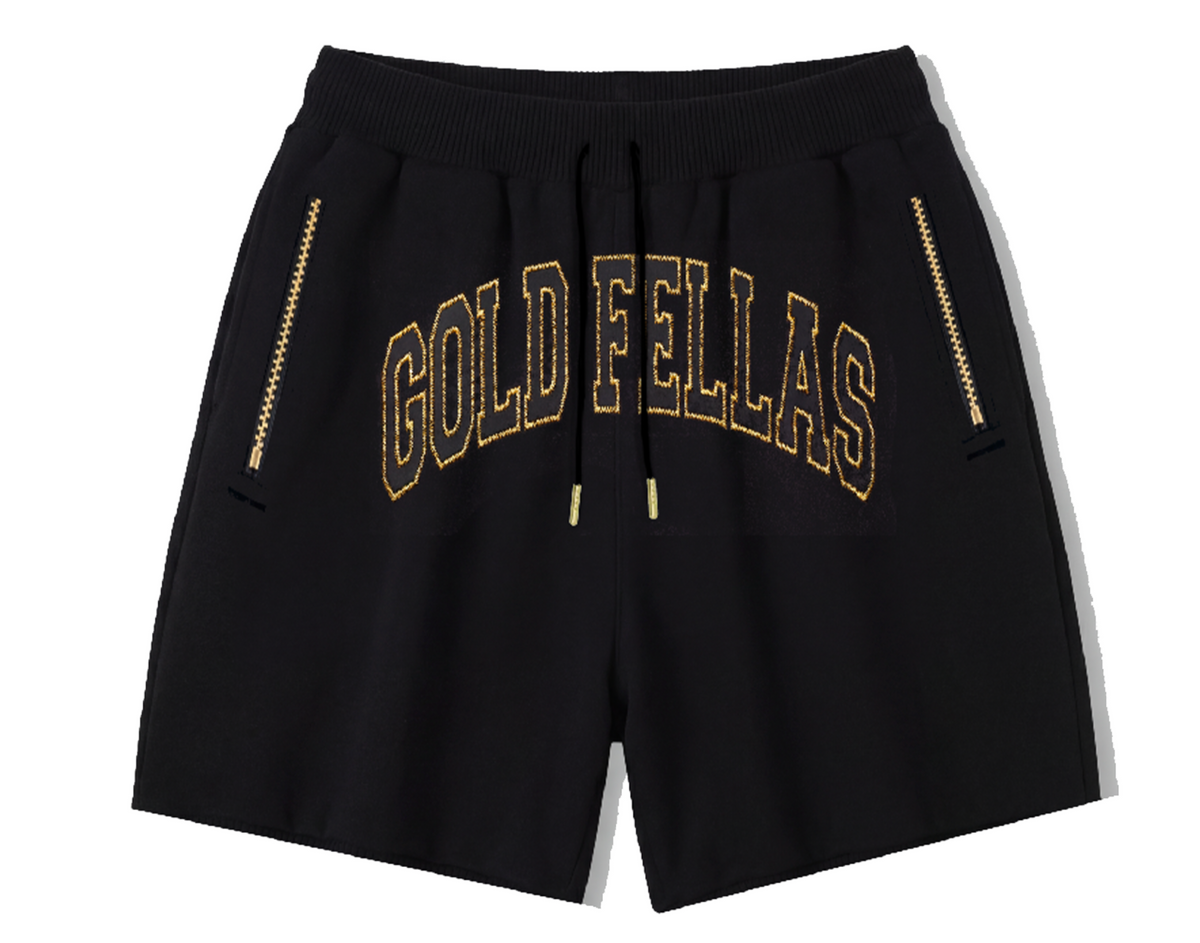 GOLD FELLAS BLACK PATCH SHORTS