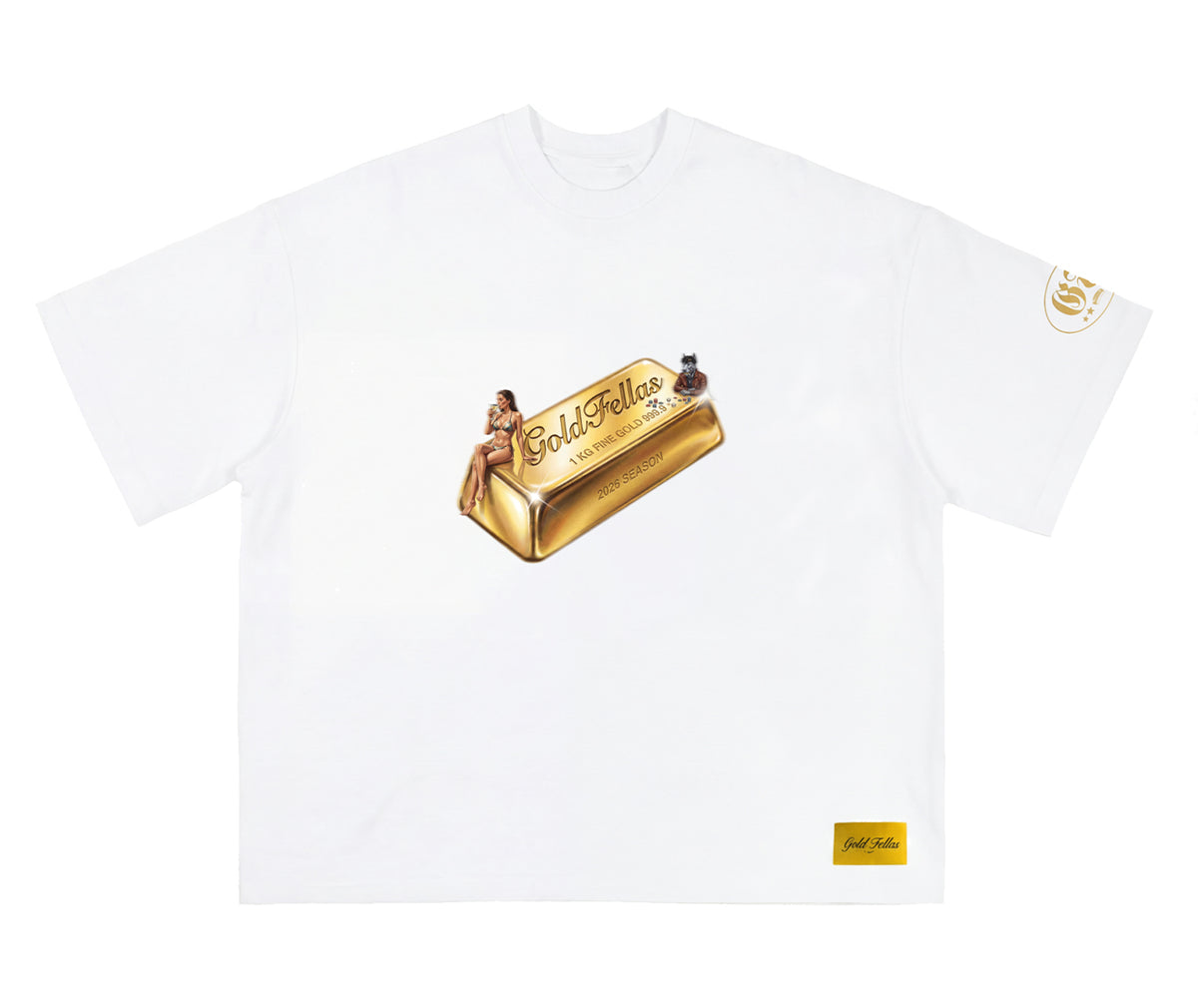 GOLD FELLAS LINGOTTO WHITE TEE